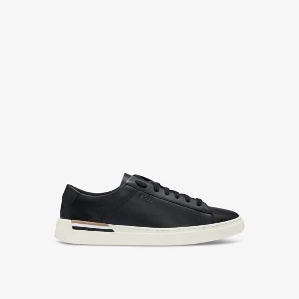 

Кроссовки из кожи с логотипом Signature-Stripe Cupsole Boss, черный
