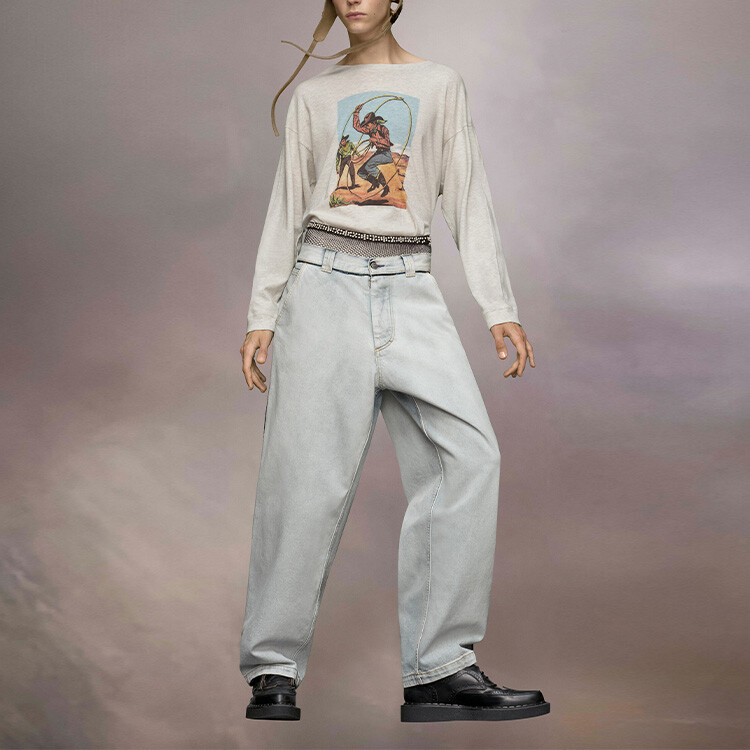 Джинсы мужские светло-голубые Maison Margiela, светло-голубой — фото 2