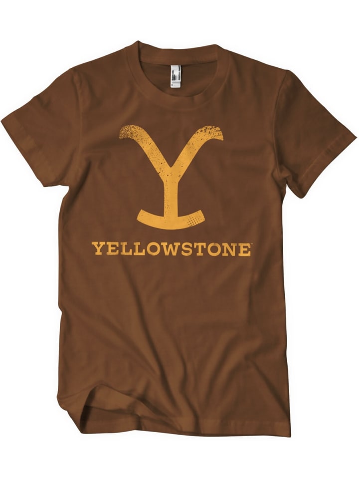 

Футболка yellowstone, коричневый