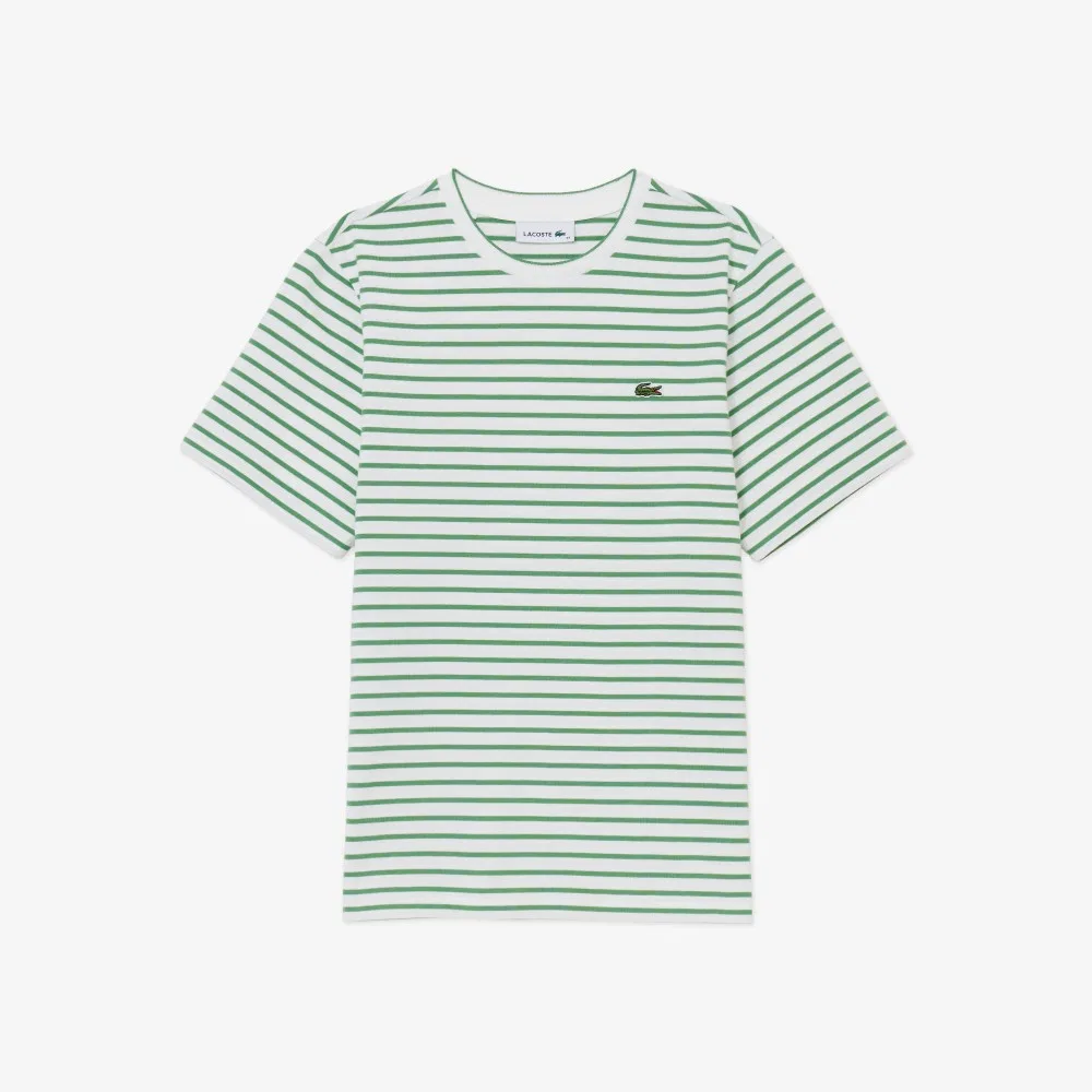 Футболка Lacoste Spring Green в полоску, женская, хлопок