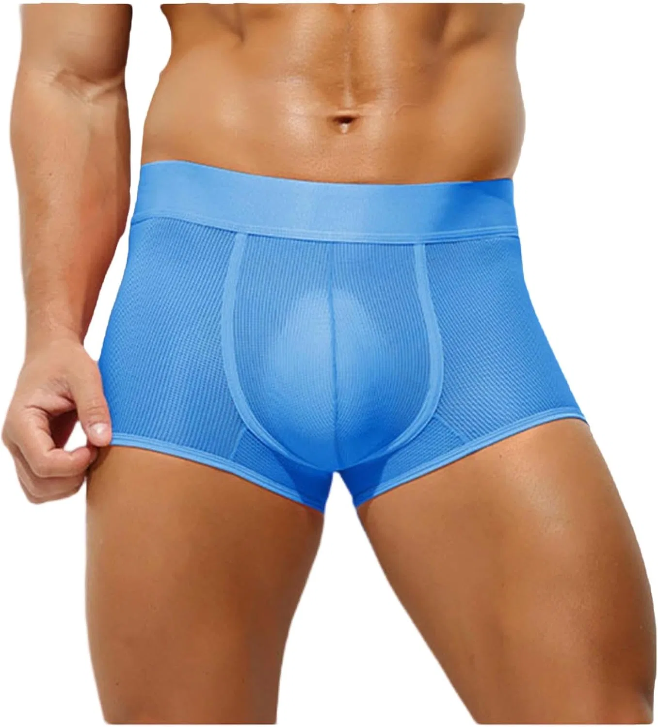 Трусы боксеры полупрозрачные Men's Stretch Boxer Briefs, Sky Blue