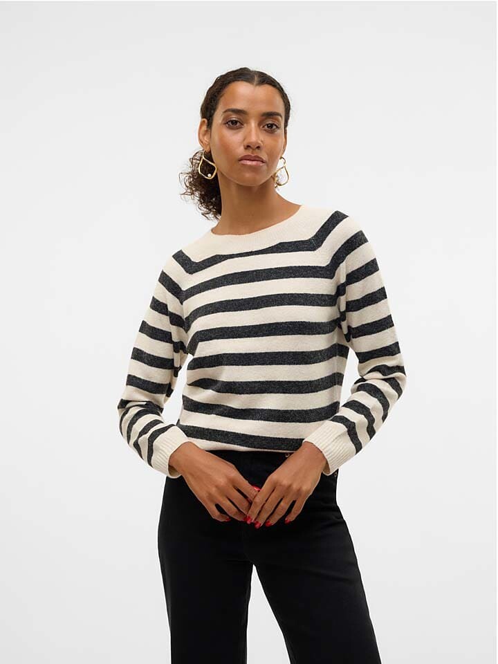 

Пуловер Vero Moda, белый/черный