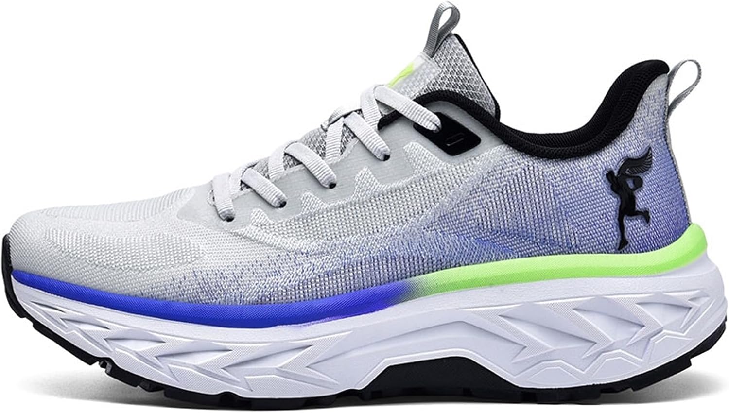 

Мужские и женские кроссовки для бега с широкой носочной частью и подошвой с нулевым уклоном - легкие спортивные кроссовки с противоскользящей подошвой для трейлового бега, походов, зала и прогулок Flypp Lx, голубой