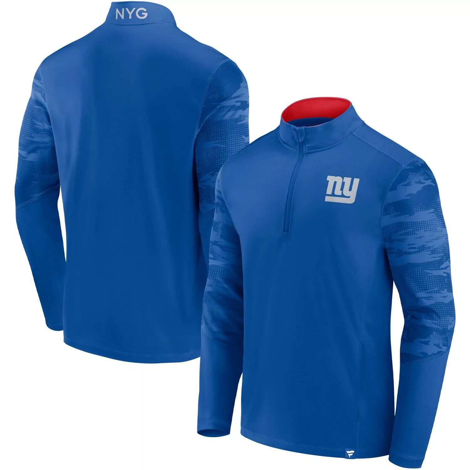 

Мужская фирменная куртка Royal New York Giants Ringer с молнией до четверти Fanatics