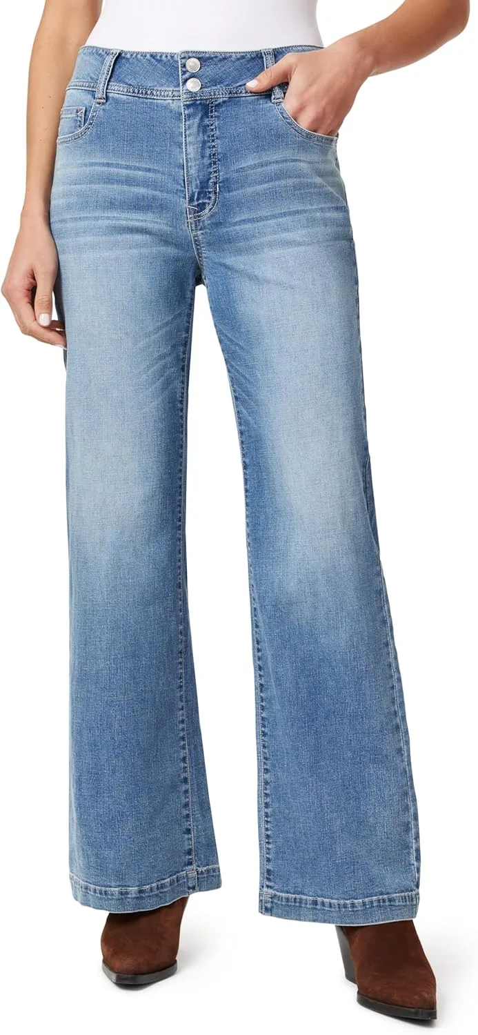 

Angels Forever Young Women's Everbreeze Curvy High-Rise Relaxed Flare