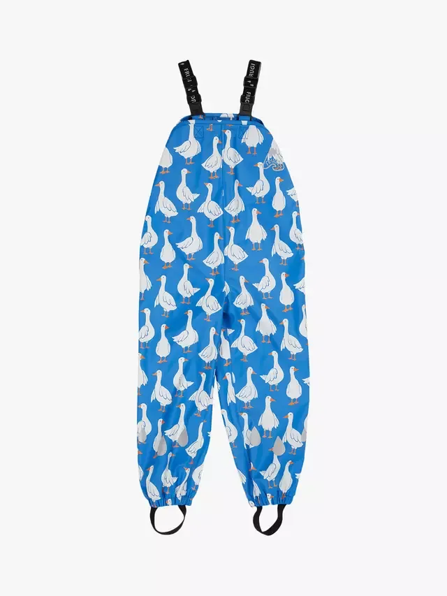 Детские брюки с принтом Puddle Buster, кобальтово-разноцветные Frugi