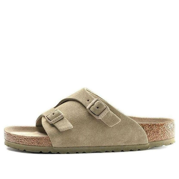 

Тапочки zurich soft footbed suede sandals'faded khaki' Birkenstock, зеленый