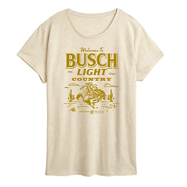 

Женская футболка с принтом "Welcome to Busch Light Country" Licensed Character, Birch