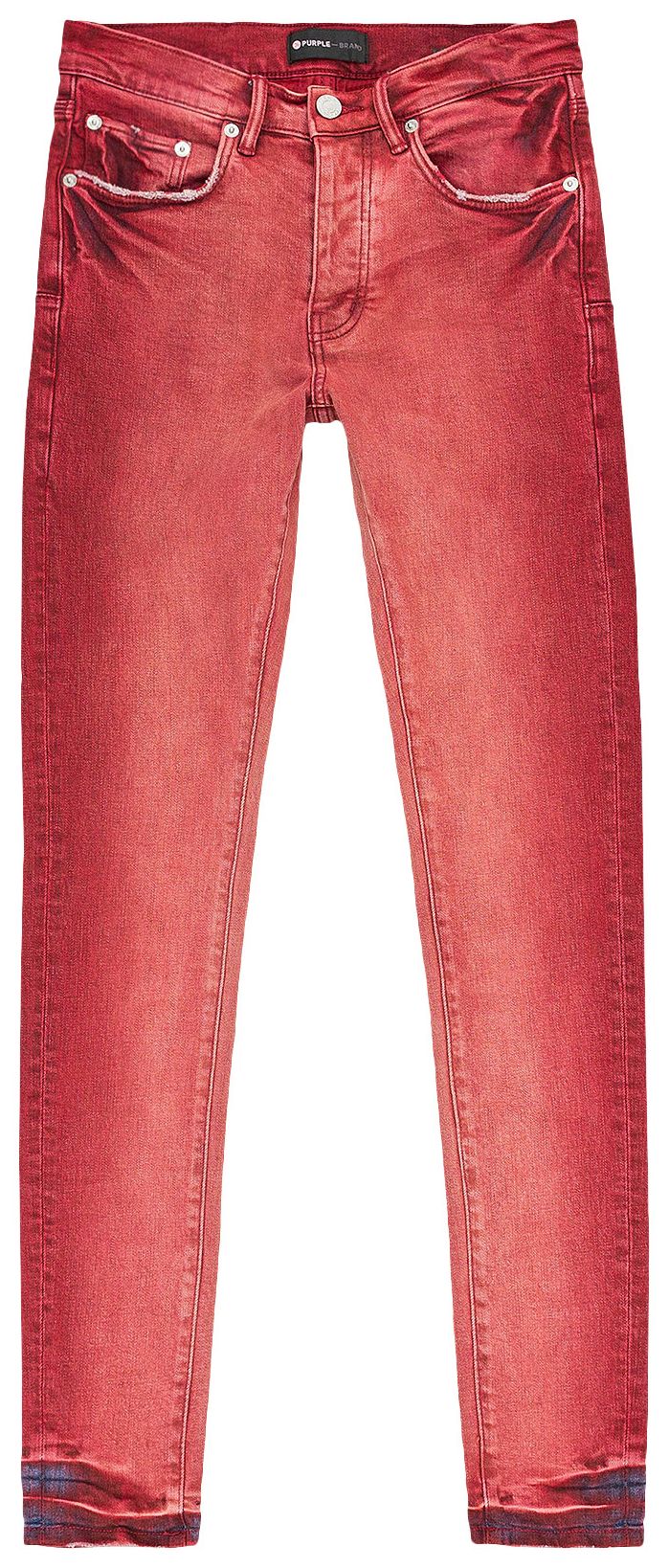 

Джинсы PURPLE BRAND Side Stripe Skinny Jeans 'Faded Aura Orange', красный