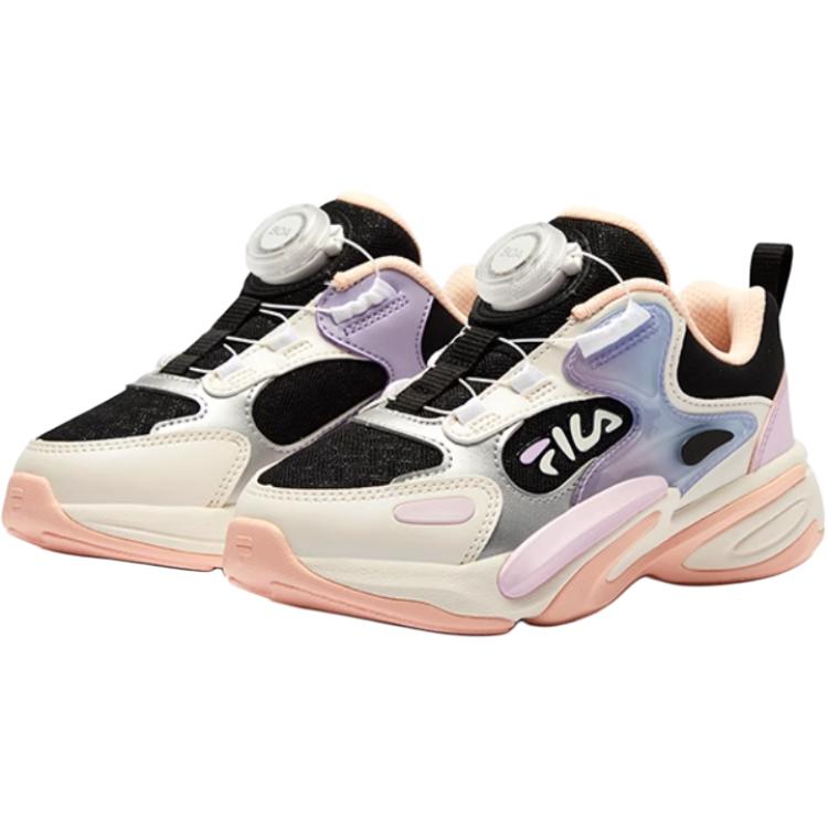 FILA KIDS Кроссовки для бега BOA Rebound And Breathable с низким верхом, черные, фиолетовые, для детей 3–7 лет — фото 3