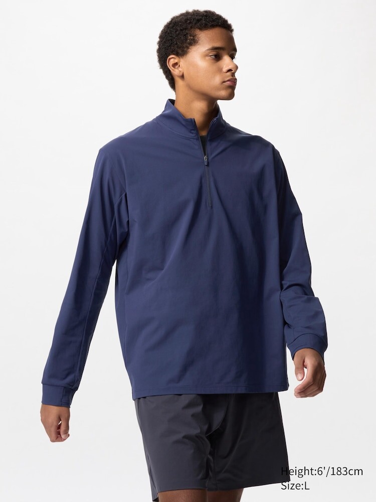 

Лонгслив dry-ex с защитой от ультрафиолета Uniqlo, цвет 67 синий