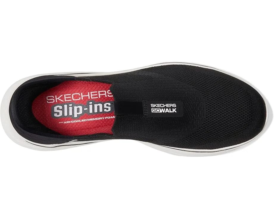 Кроссовки SKECHERS Performance Go Walk 7 - Easy On 2 Hands Free Slip-Ins, Black/White — фото 2