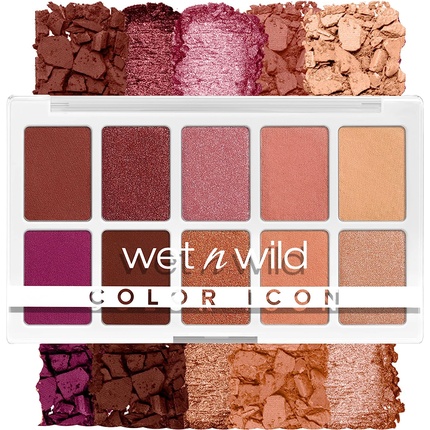 

Палитра теней для век Wet N Wild Color Icon Heart & Sol, 10 шт. — 10 высокопигментированных оттенков для повседневного макияжа, Wet 'N' Wild