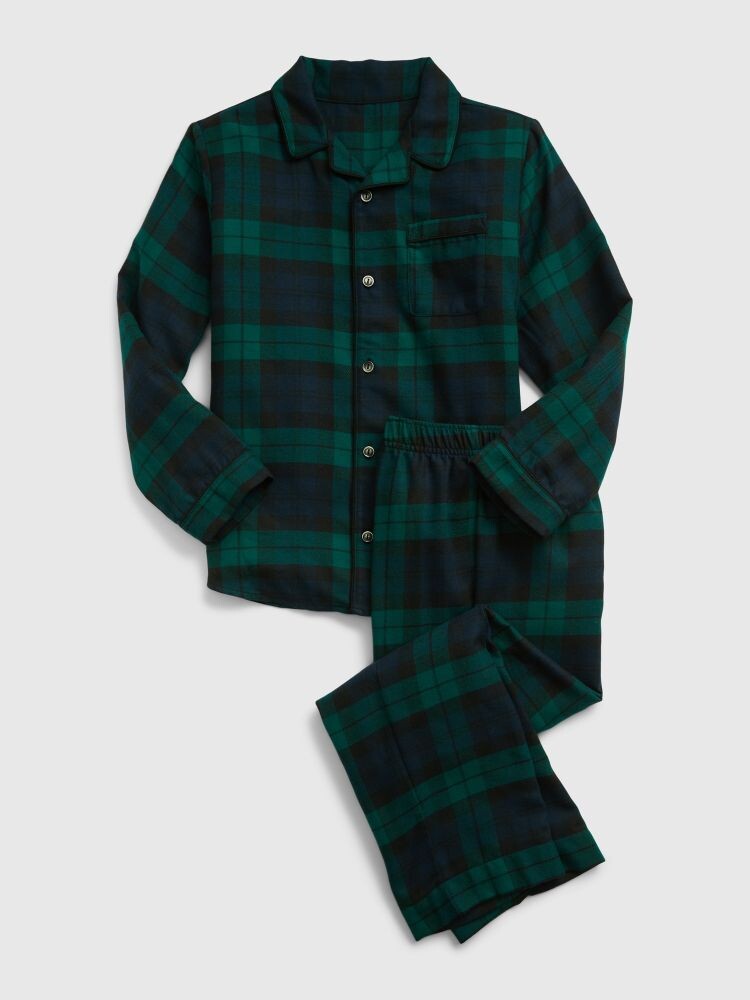 

Клетчатая детская пижама Gap, зеленый