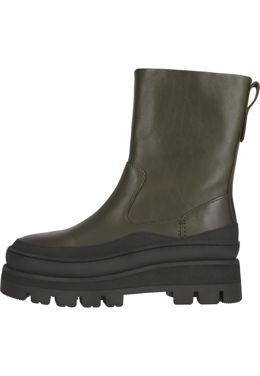 Ботинки женские CLARKS Orianna 2 Rise кожаные на платформе, зеленый — фото 2