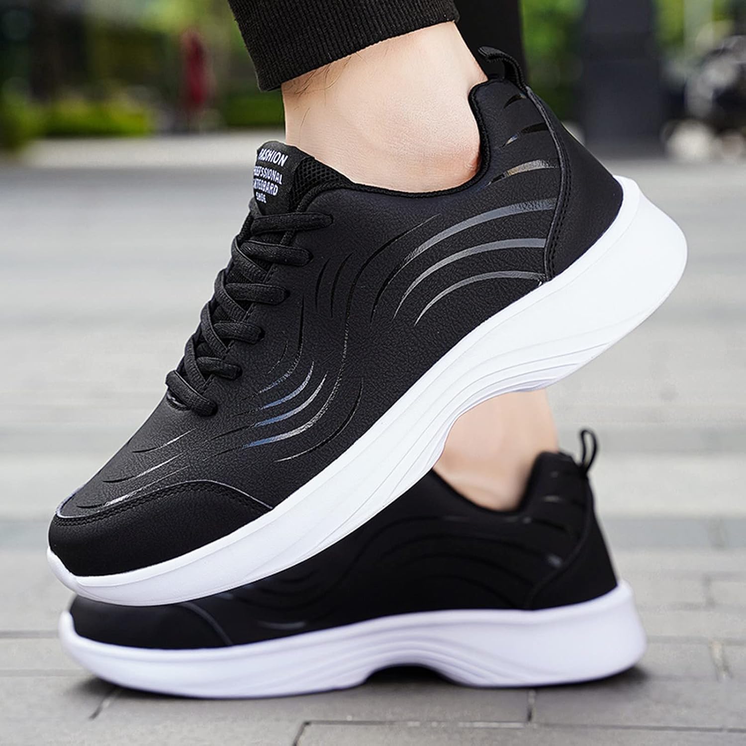 Мужские кроссовки для бега, повседневные, для тенниса, ходьбы и занятий спортом, с мягкой подошвой, противоскользящие, удобные и легкие Iwihmiv, A — фото 2