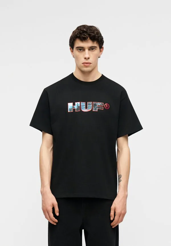 

Футболка унисекс с принтом "путь полета" Huf, Black, Черный, Футболка унисекс с принтом "путь полета" Huf, Black