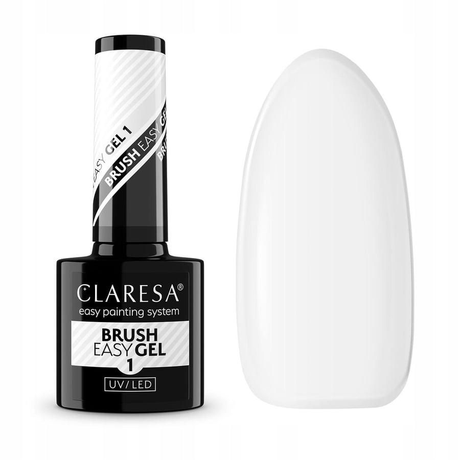 

Гель для ногтей Claresa Brush Easy Gel во флаконе 1, прозрачный, 5 г Puderek