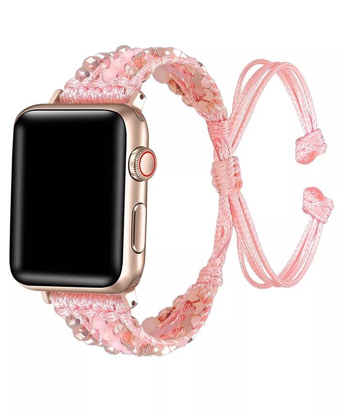 

Женский ремешок Gemma Weave для Apple Watch, размер: 42 мм, 44 мм, 45 мм, 49 мм Posh Tech, розовый