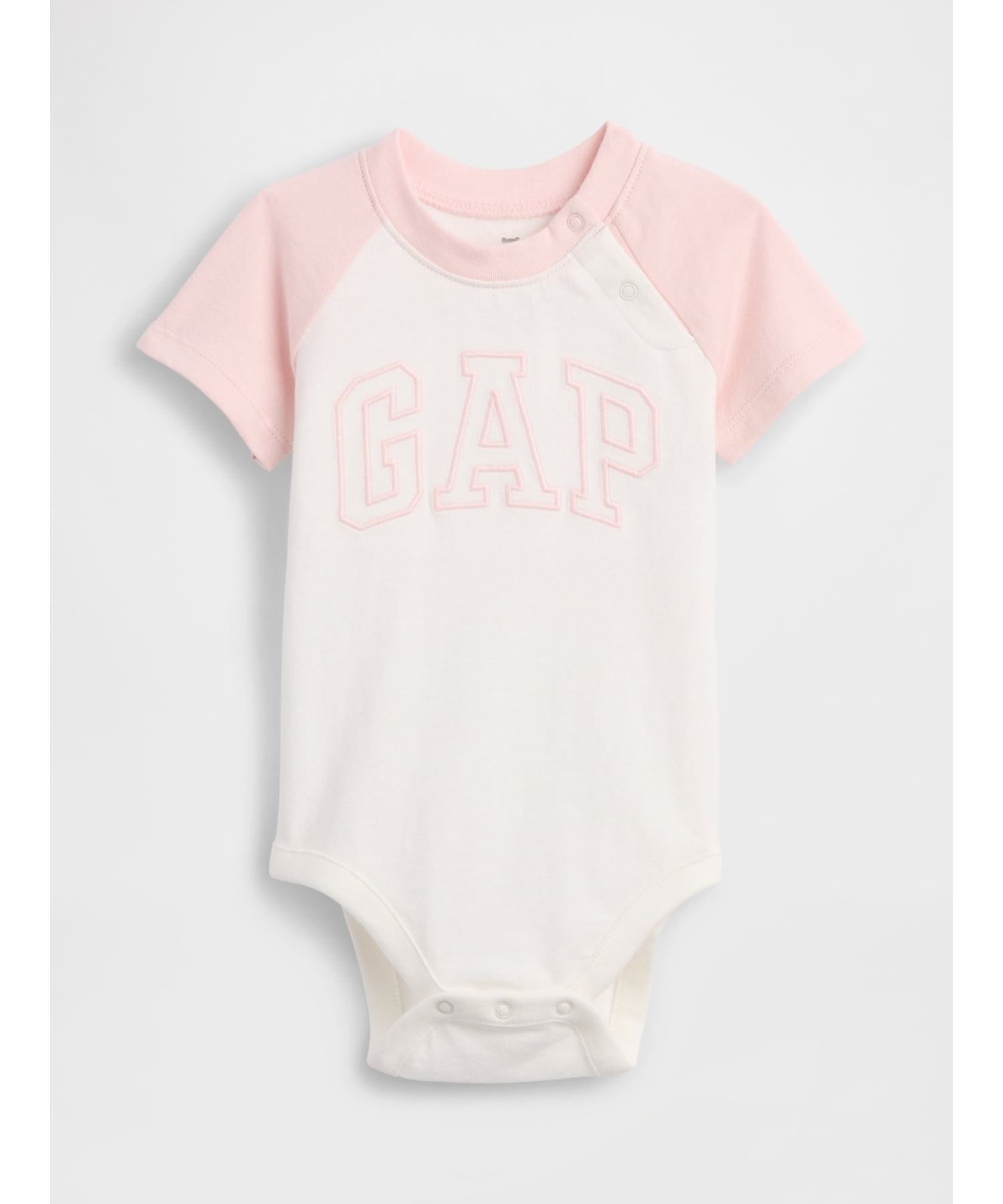 Боди из органического хлопка с логотипом и рукавами реглан Детское Gap, SPRING_PINK