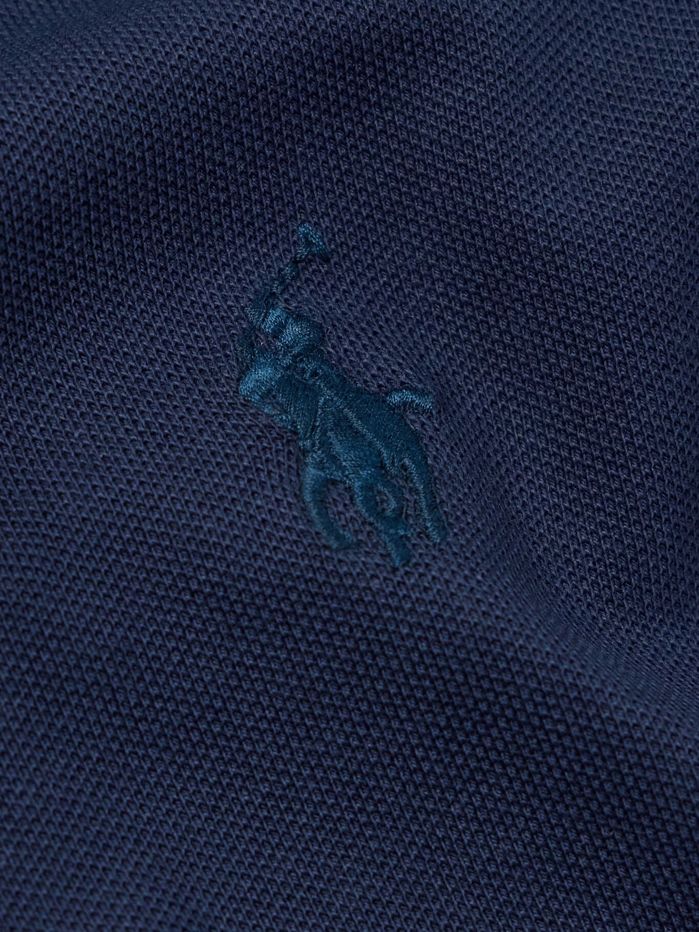 Рубашка-поло из хлопковой смеси пике с вышитым логотипом POLO RALPH LAUREN, синий — фото 2