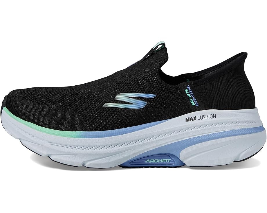 Кроссовки SKECHERS Max Cushioning Arch Fit 2.0 Cambridge Hands Free Slip-Ins, цвет Black/Blue — фото 4