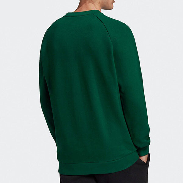 Толстовка adidas originals Trefoil Crew Casual Sports Round Neck Pullover Green, зеленый — фото 4