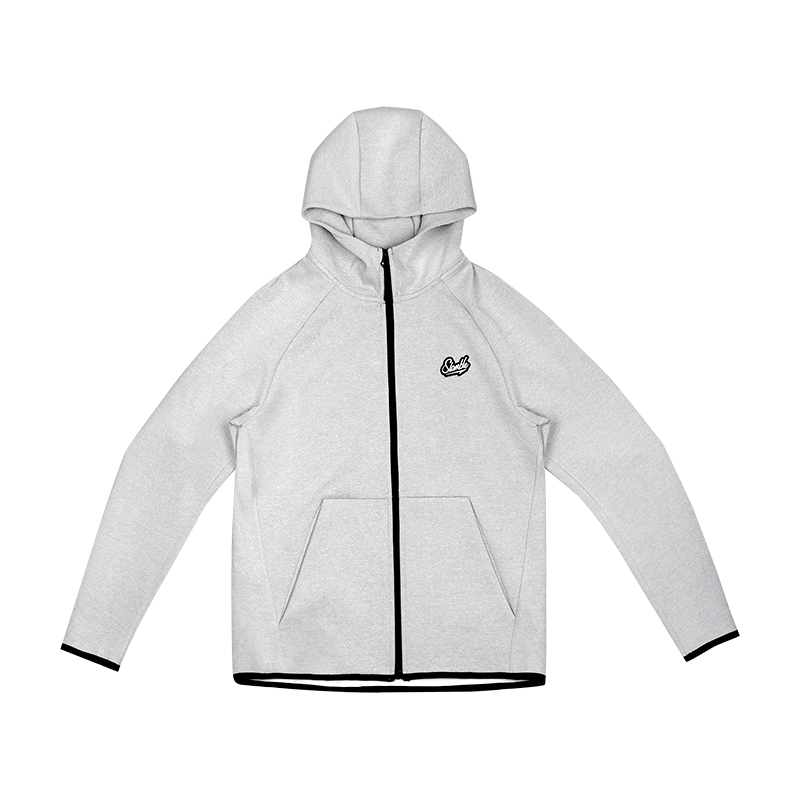 

Толстовки Unisex с капюшоном, кардиган Moderate Slamble, светло белый heather серый