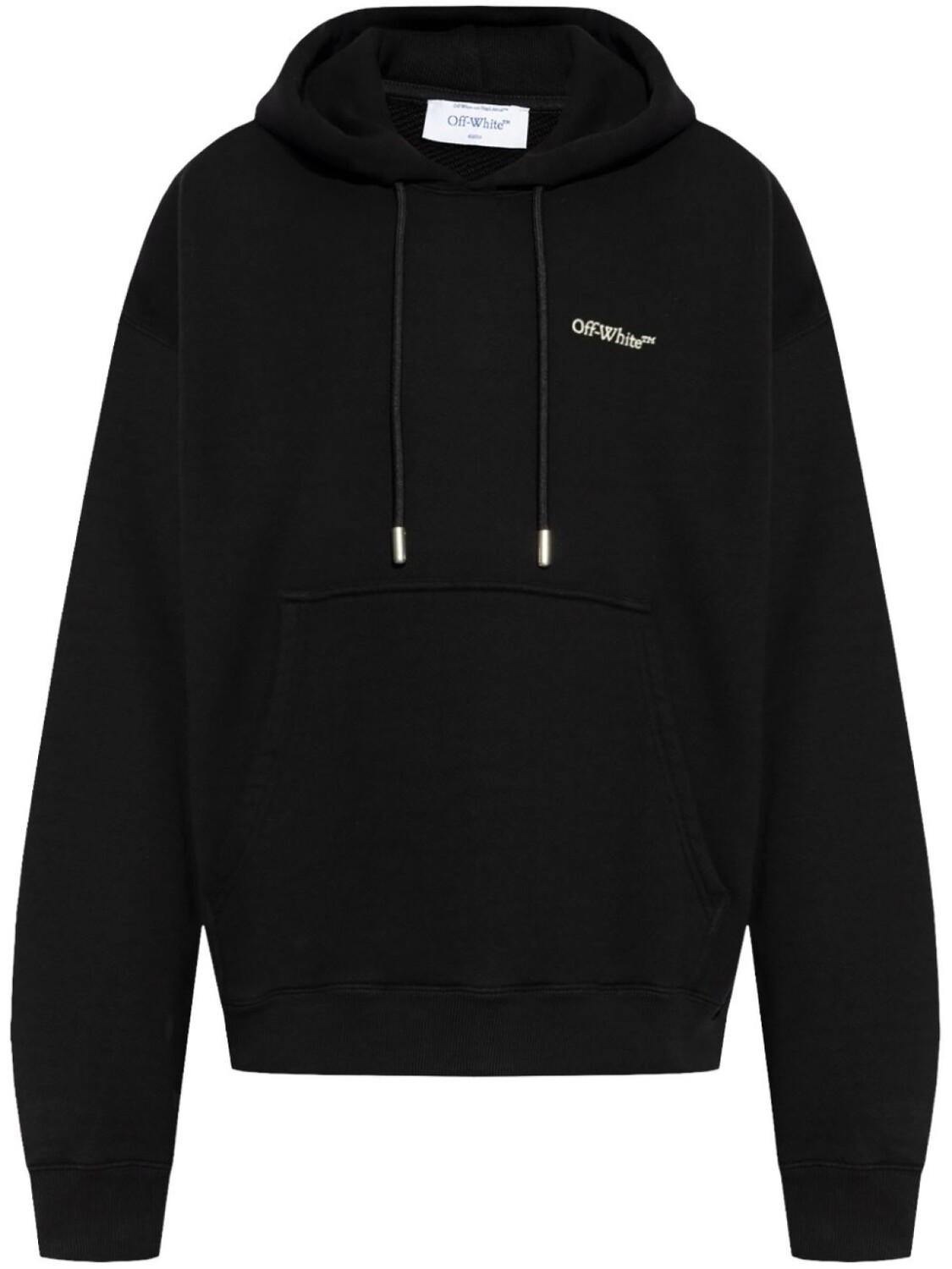 

Off-White хлопковая толстовка с логотипом, черный