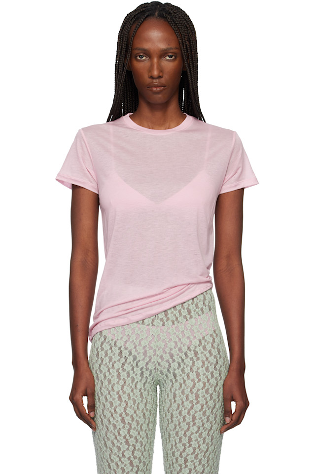 

Baserange Розовая футболка с бамбуком