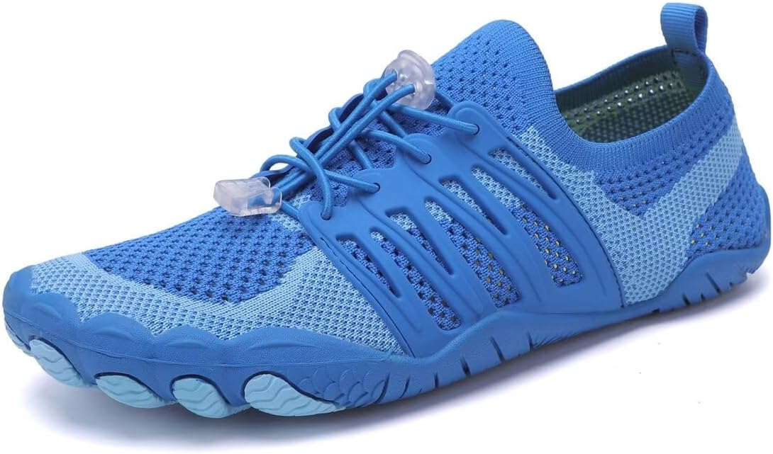 

Мужские и женские модные дышащие сетчатые водные кроссовки для спорта, пляжа, дайвинга и водных упражнений Zonkacen, синий