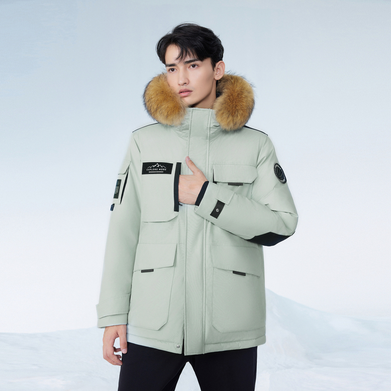 

Зимняя пуховая куртка унисекс BOSIDENG, ярко-красная, Красный, Зимняя пуховая куртка унисекс BOSIDENG, ярко-красная