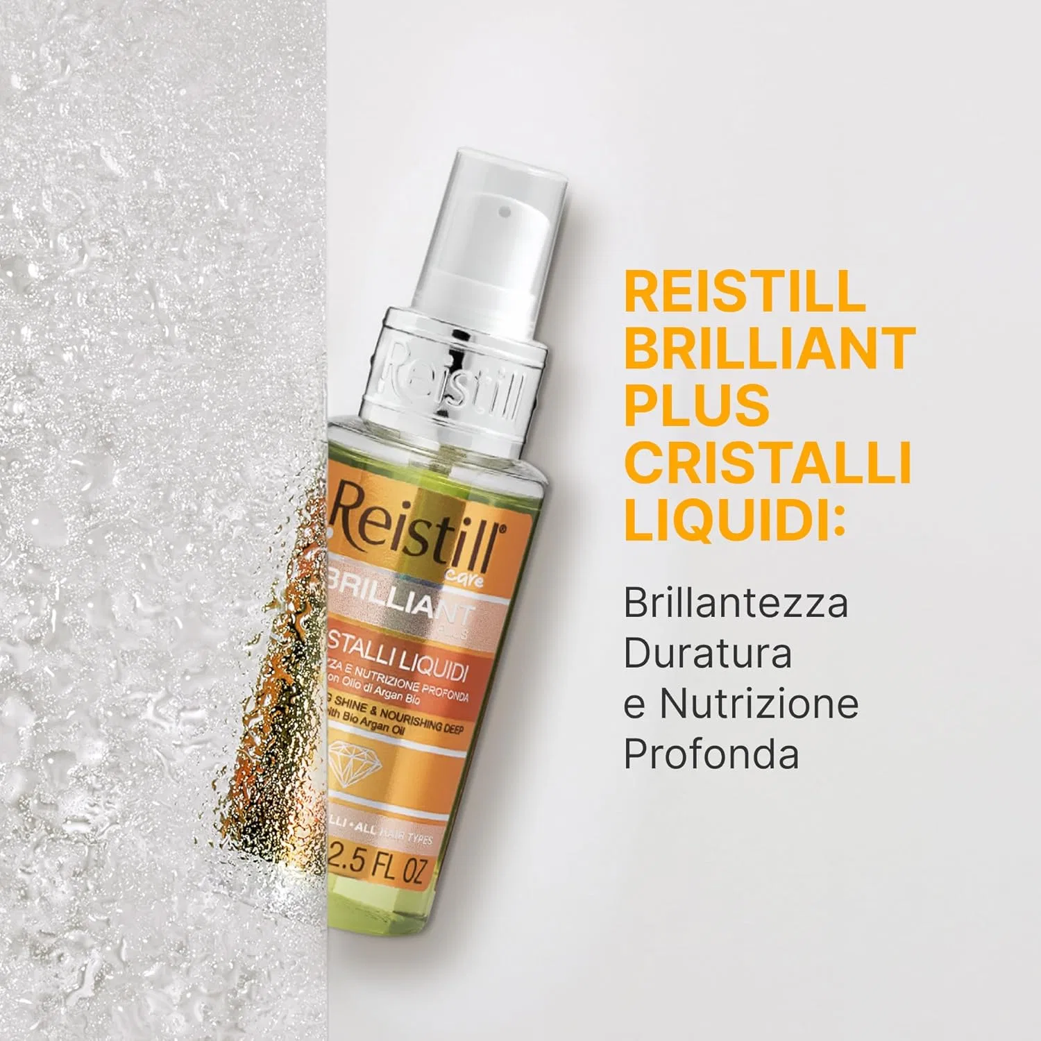 Легкая сыворотка для волос «Brilliant Plus Serum» с аргановым маслом Reistill — фото 4