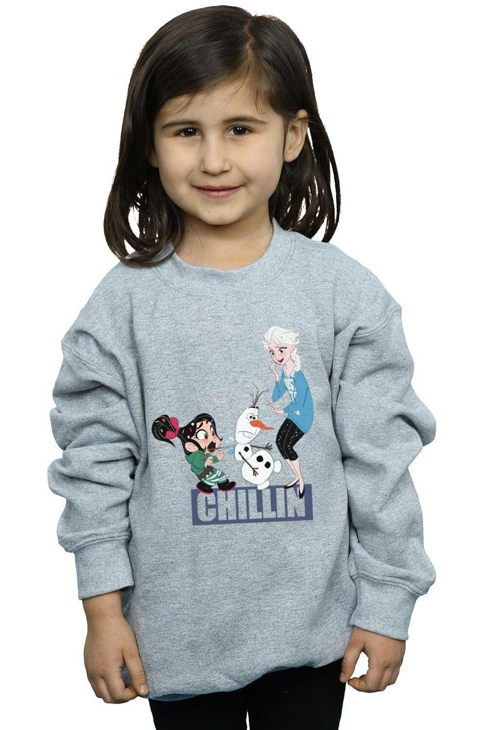 

Толстовка Wreck It Ralph Elsa And Vanellope Disney, серый
