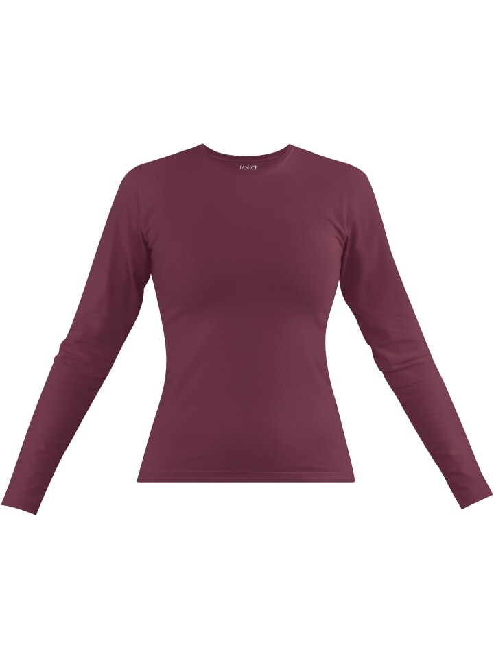 

Лонгслив Janice Damen Langarmshirt hochgeschlossen Niska, цвет Burgund