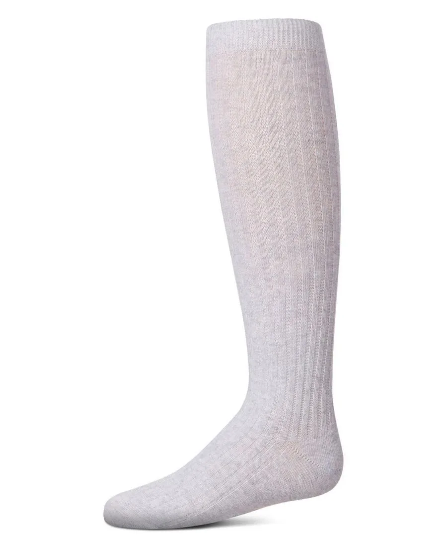 Детские ребристые хлопковые гольфы до колена MeMoi, Stone Heather