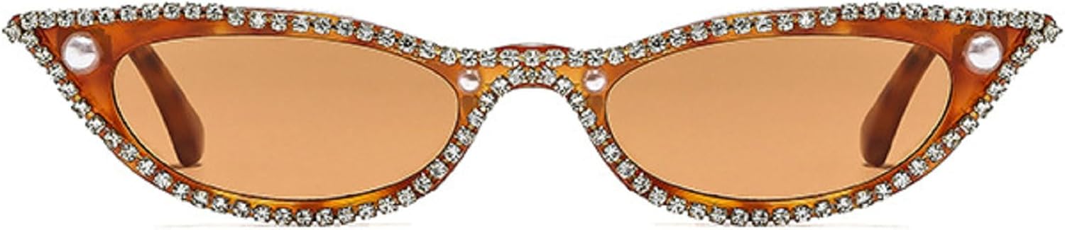 

Модные женские солнцезащитные очки «кошачий глаз» со стразами, в стиле ретро, ​​с бриллиантами, защита от ультрафиолета UV400, блестящие женские солнцезащитные очки mincl, Leopard