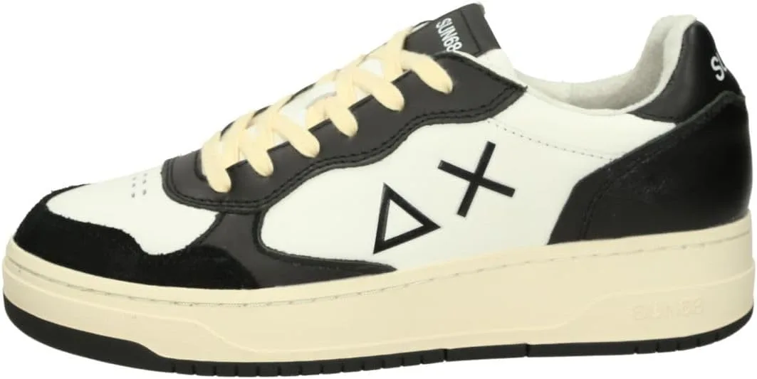 Кроссовки Sun 68 Big Basket White 100% Leather Sun68, черный