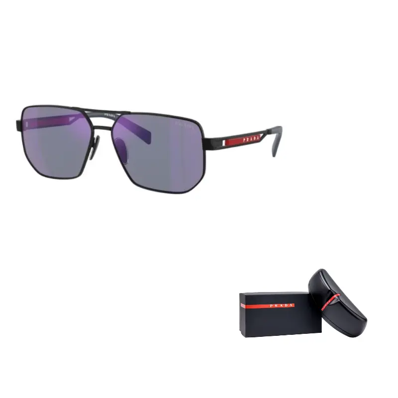 

PRADA Авиаторские солнцезащитные очки мужские черные, Black