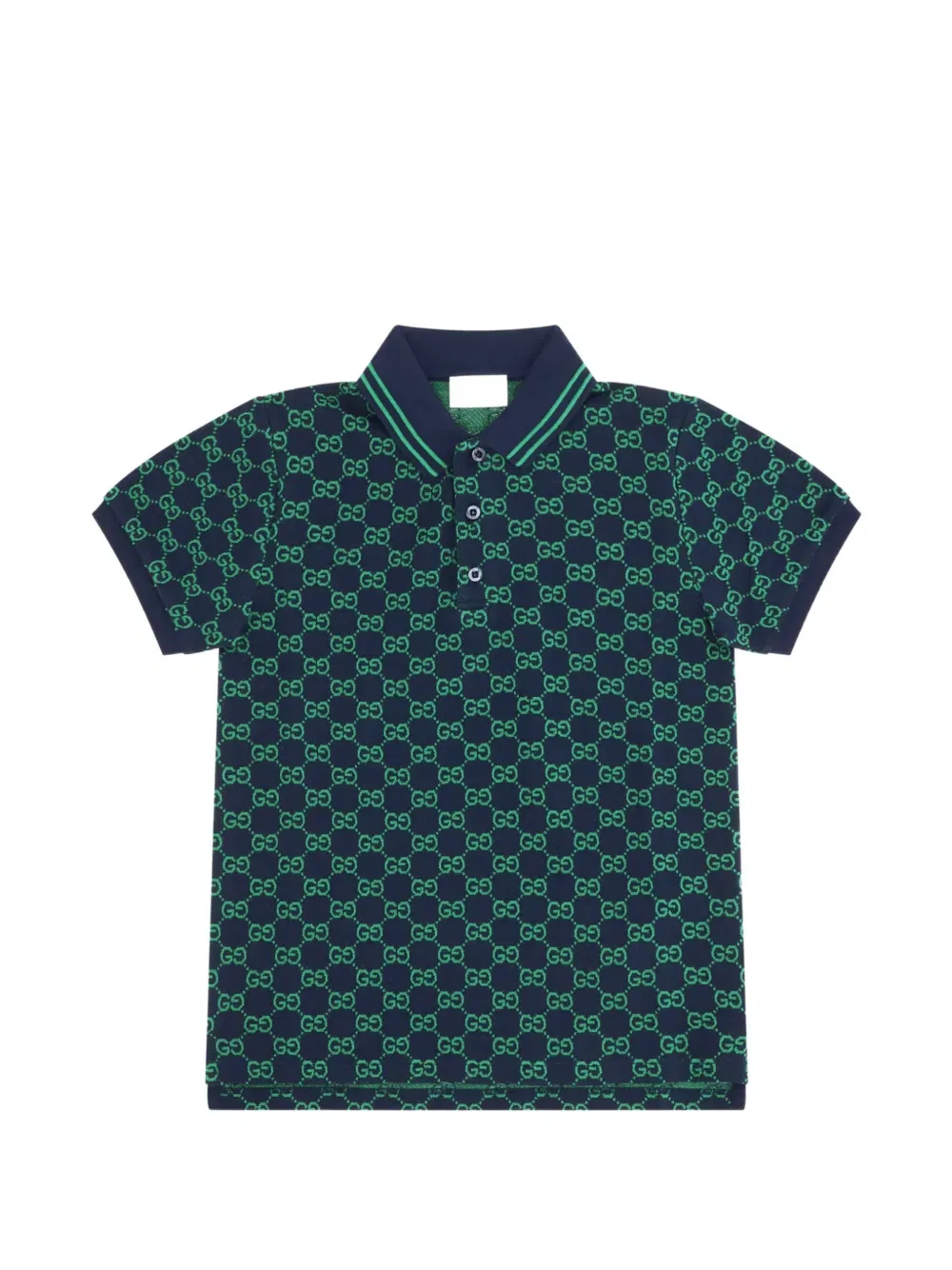Футболка-поло Gg Supreme Gucci Kids, синий