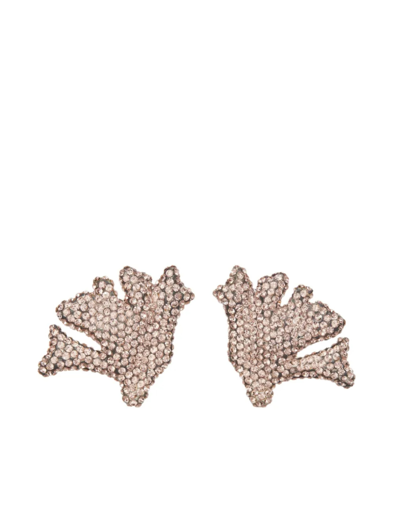 

Серьги-клипсы, украшенные коралловыми стразами Tory Burch, серебряный