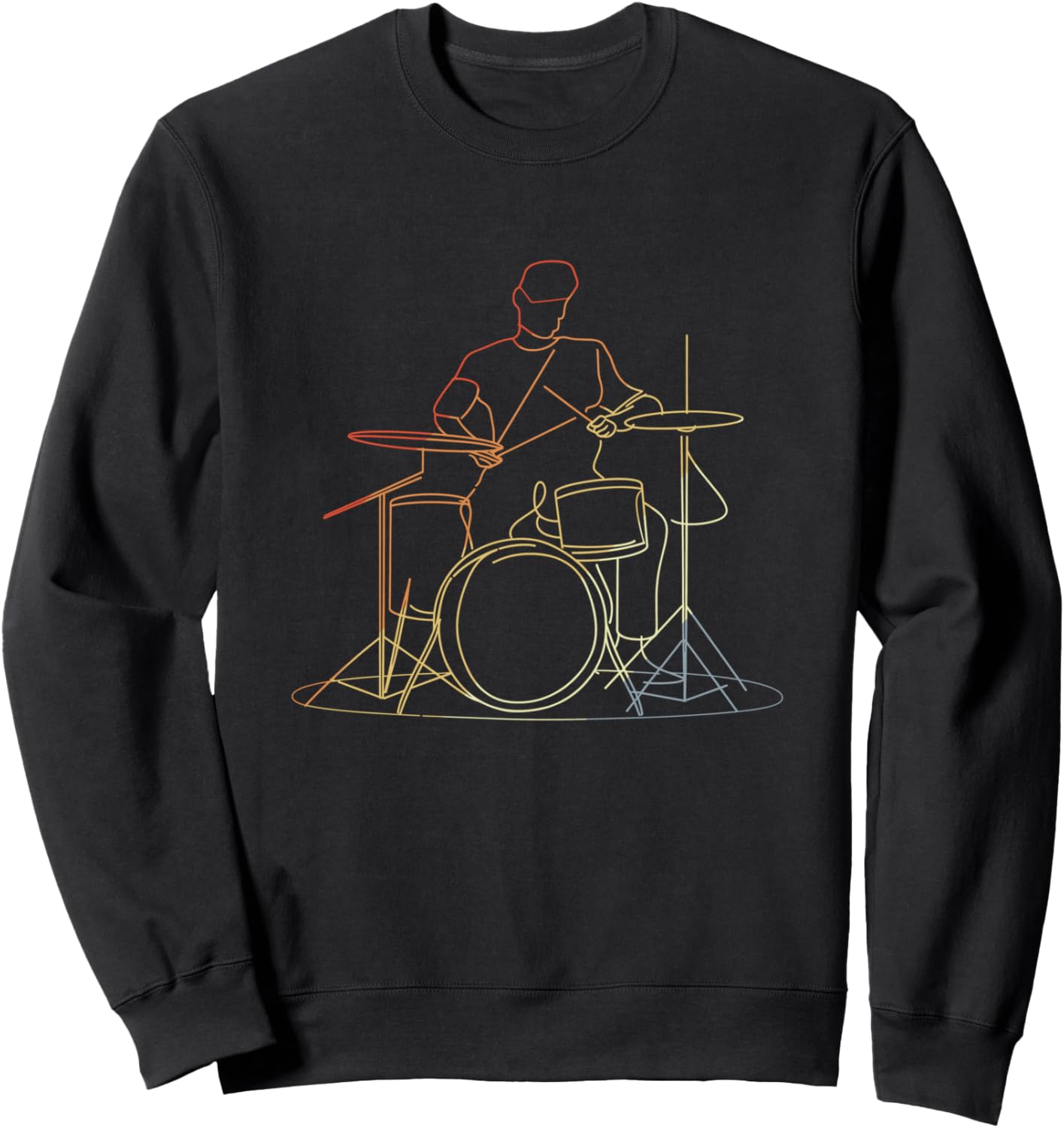 

Толстовка в стиле ретро для барабанщика Music Band Shirts And Gifts, черный