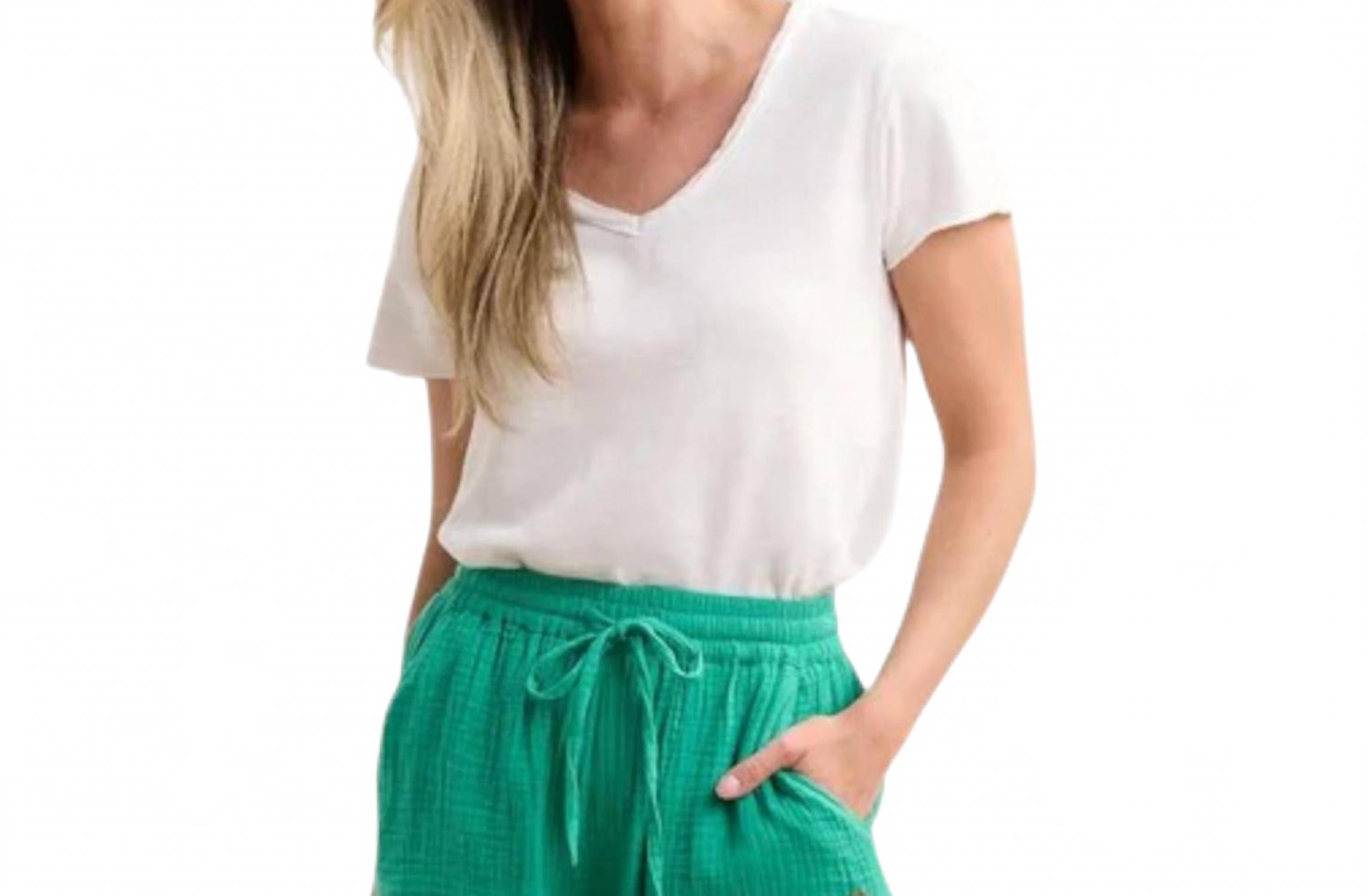 

Сэди футболка с V-образным вырезом в белом цвете Hatley