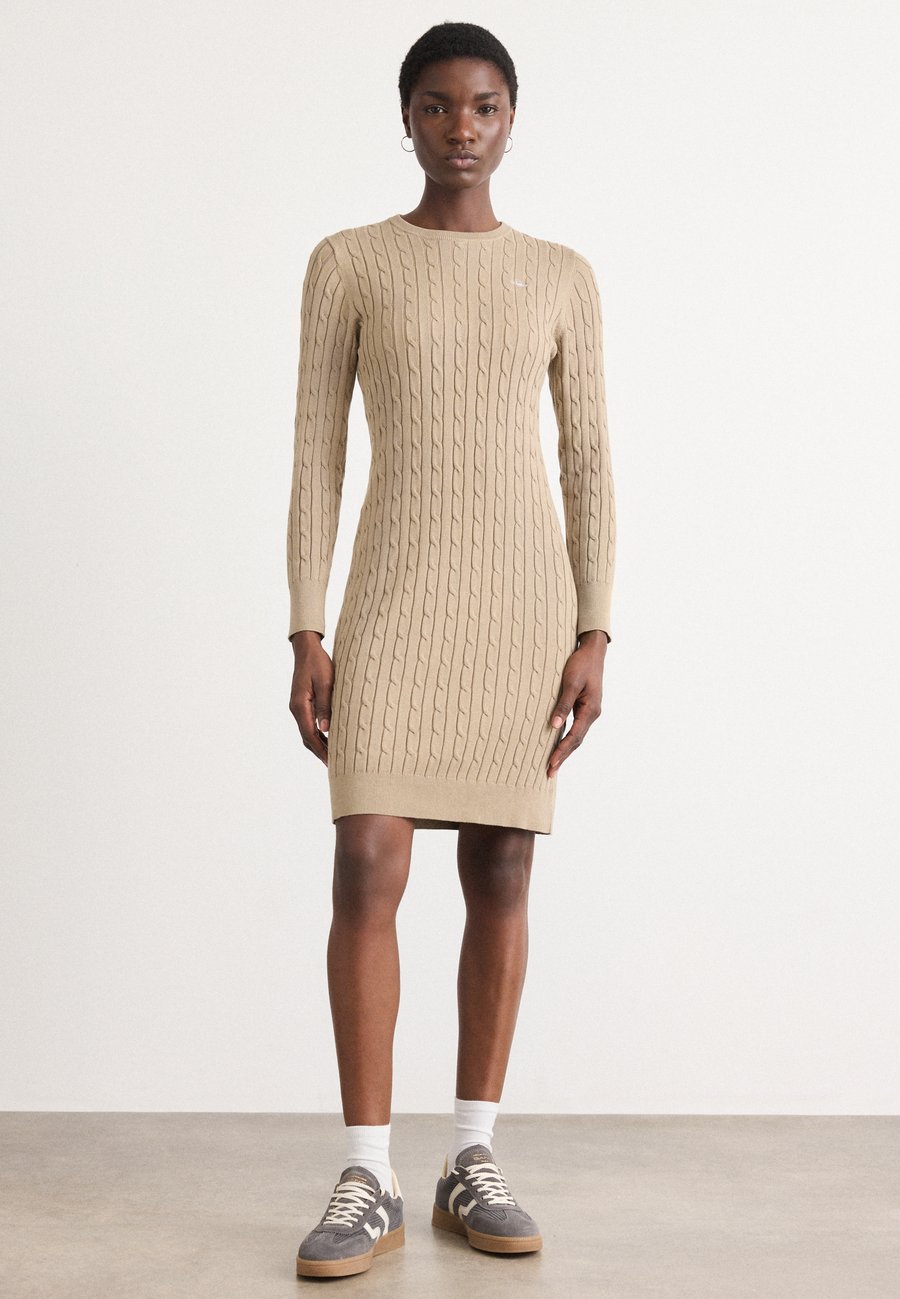 

Платье GANT CABLE C NECK DRESS, Taupe Beige/Taupe