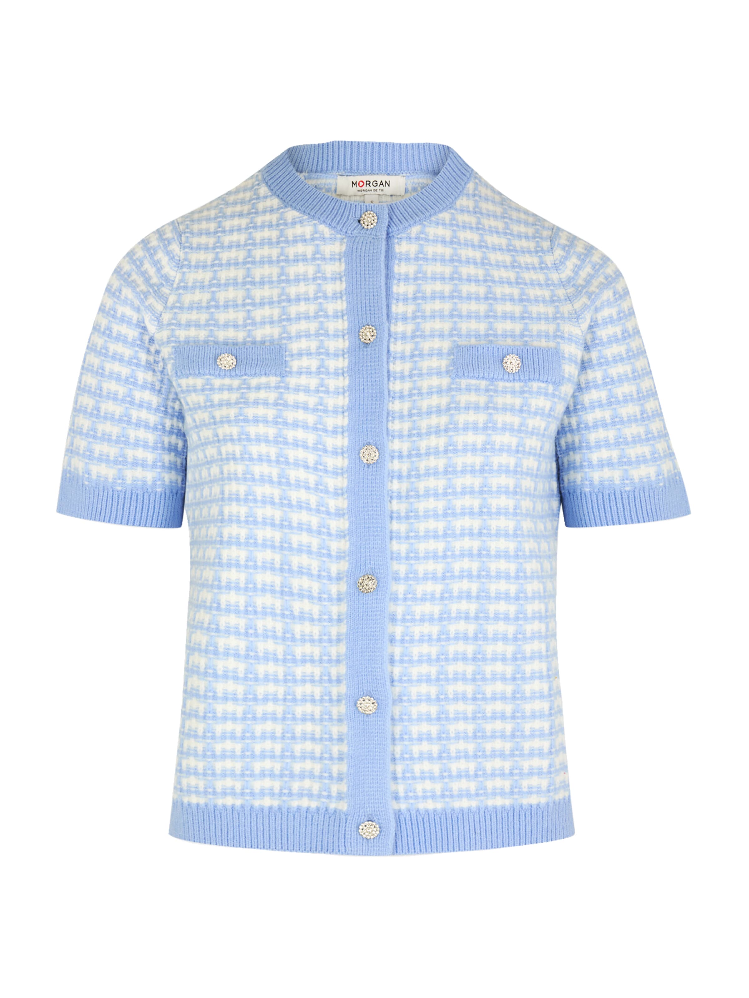 

Morgan Кардиган '251-RESA' вязаный в светло-голубом цвете