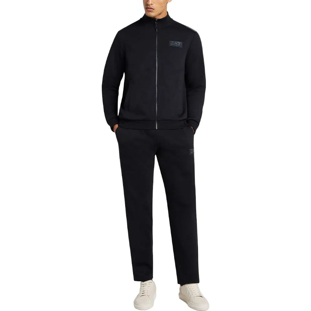 Куртка EA7 мужская, черная, водолазка EMPORIO ARMANI, Black — фото 3