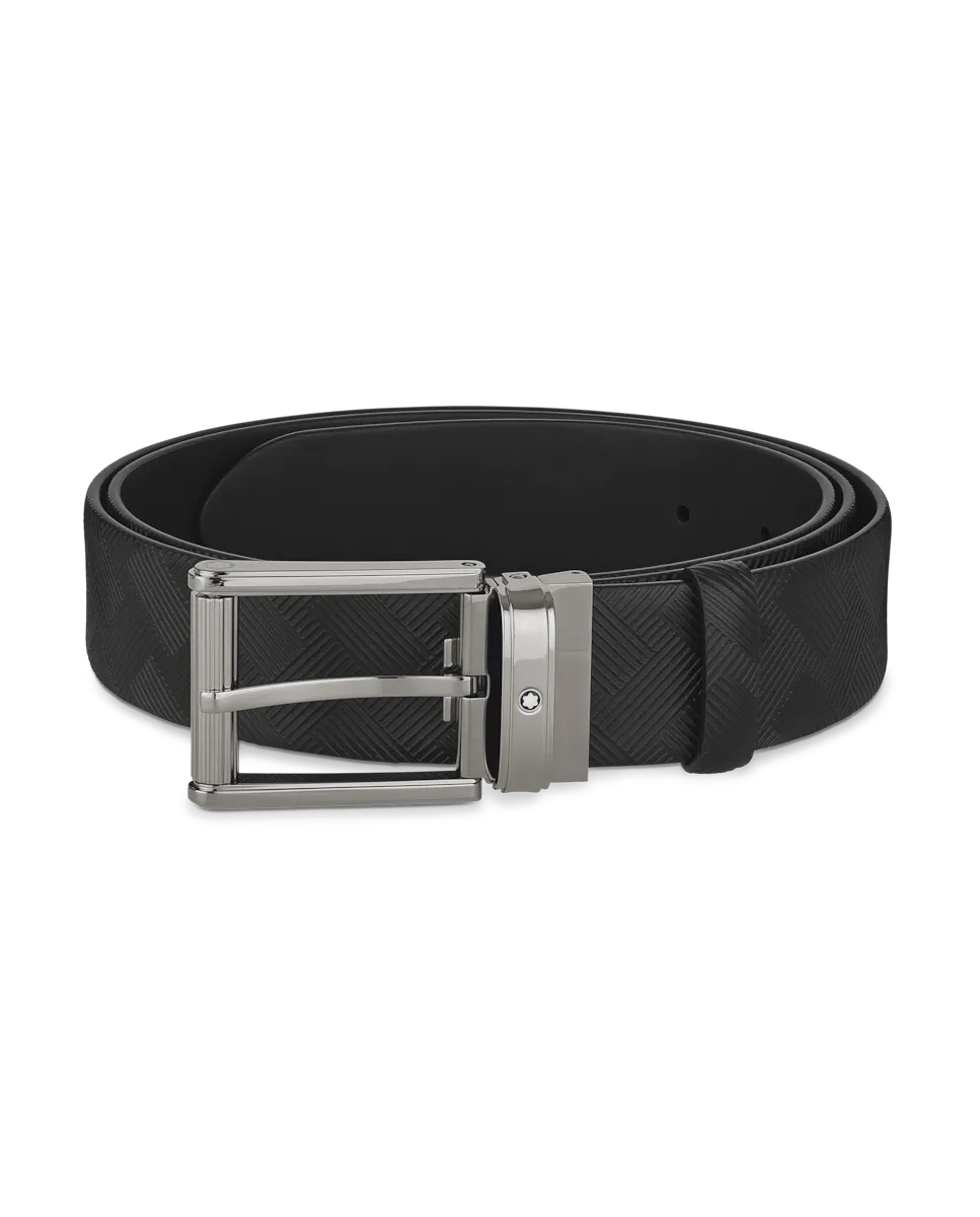 

Мужской черный кожаный ремень Montblanc