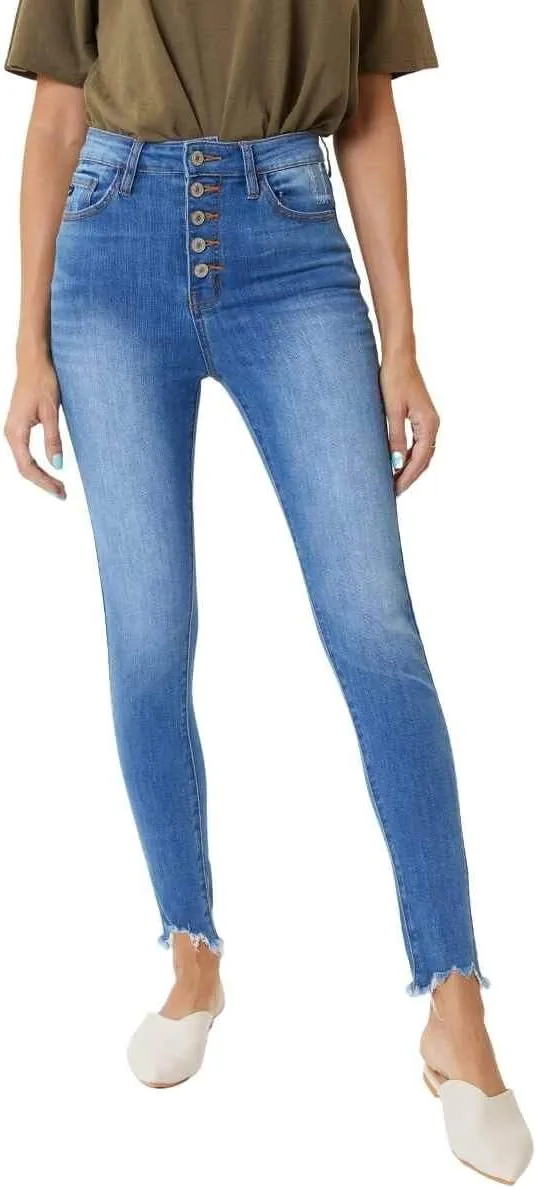 

Женские джинсы Kan Can High Rise Button Fly Super Skinny