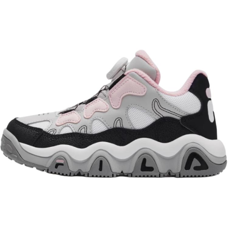

FILA KIDS Кроссовки BOA для детей среднего возраста с противоскользящей подошвой, износостойкие, серо-белые, подростковые
