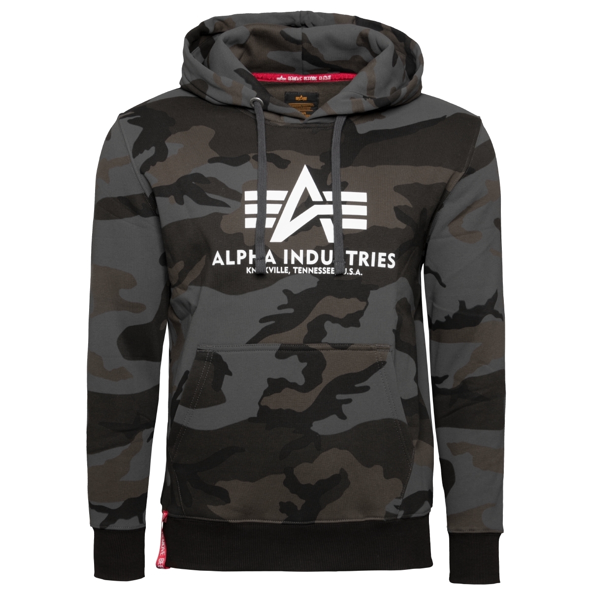 

Толстовка Alpha Industries Kapuzenpullover Basic Hoodie Camo, черный